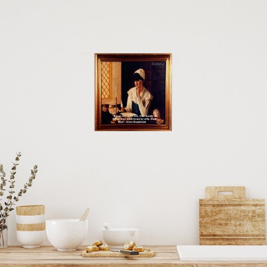 Anne Bradstreet "Love By Ehefrau" Liebe Zitat Post Poster (Küche)