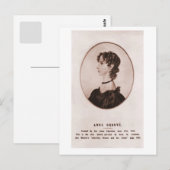 Anne Brontë Portrait sepia Postkarte (Vorne/Hinten)