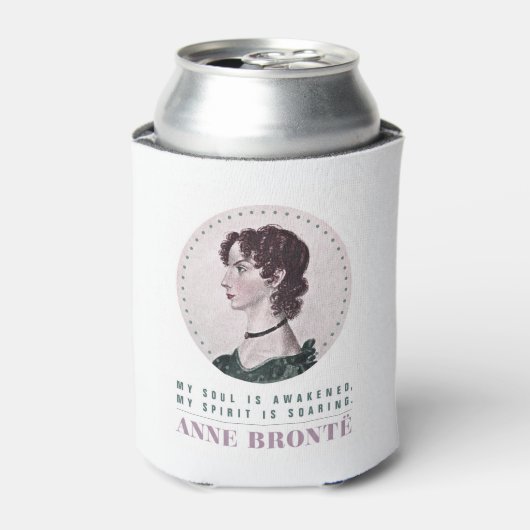Anne Bronte Portrait und Zitat Mein Soul ist erwac Dosenkühler (Kanne Vorderseite)