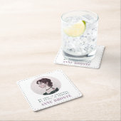 Anne Bronte Portrait und Zitat Mein Soul ist erwac Rechteckiger Pappuntersetzer (Vor Ort)