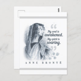 Anne Bronte Zitat, mein Soul ist erwacht Postkarte
