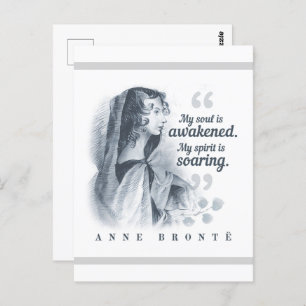 Anne Bronte Zitat, mein Soul ist erwacht Postkarte