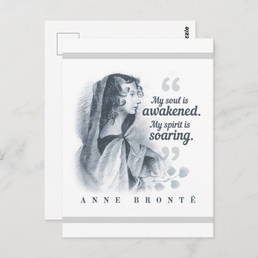Anne Bronte Zitat, mein Soul ist erwacht Postkarte (Vorne/Hinten)