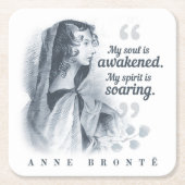 Anne Bronte Zitat, mein Soul ist erwacht Rechteckiger Pappuntersetzer (Vorderseite)