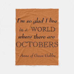 Anne der grünen Giebel-Fall-Fleece-Decke Fleecedecke