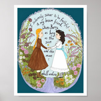 Anne & Diana Anne von Green Gables Poster