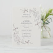 Anne Elliot Quiet Romance Wedding - Bows Ivy Einladung (Stehend Vorderseite)