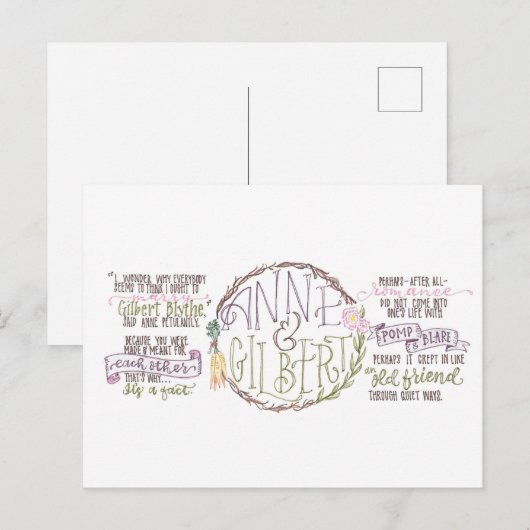 Anne & Gilbert Postkarte (Vorne/Hinten)