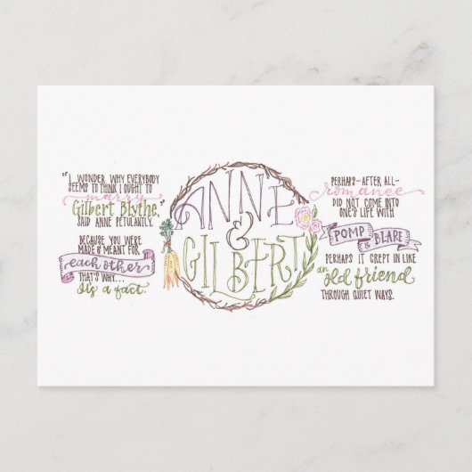 Anne & Gilbert Postkarte (Vorderseite)