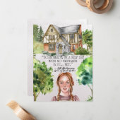 Anne-Green-Gables-Individuelle Name-Flachbildschir Mitteilungskarte (Vorderseite/Rückseite Beispiel)