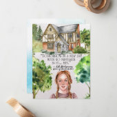 Anne-Green-Gables-Individuelle Name-Flachbildschir Mitteilungskarte (Vorderseite/Rückseite Beispiel)