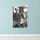 Anne Hutchinson Preaching in ihrem Haus in Boston Leinwanddruck (Insitu (Holzboden))