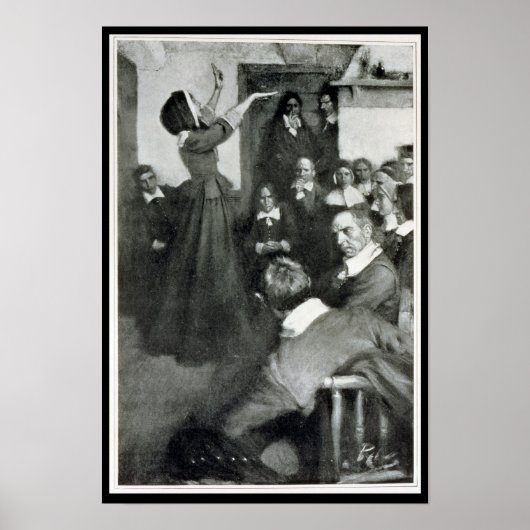 Anne Hutchinson Preaching in ihrem Haus in Boston Poster (Vorne)