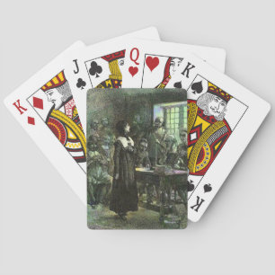 Anne Hutchinson vor Gericht Spielkarten