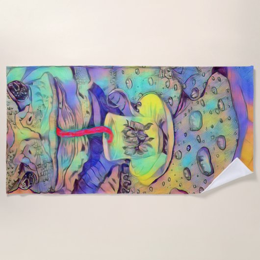 Anne Marie Toad 🐸 und Tea 🫖 Strandtuch (Vorderseite)