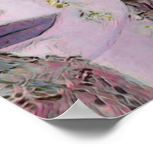 Anne Marie Zilberman / Frau mit einem Goldene Tee Poster (Ecke)