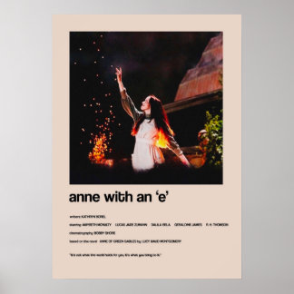 Anne mit E-Alternativabdeckung Minimalistisch Poster