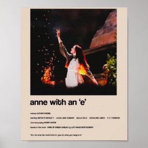 Anne mit E - Alternativabdeckung Minimalistisch Poster