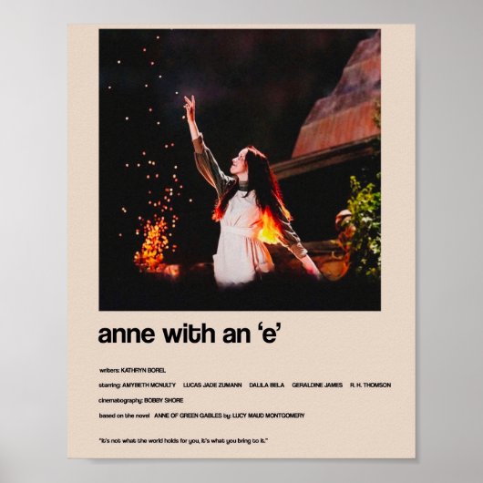 Anne mit E - Alternativabdeckung Minimalistisch Poster (Vorne)