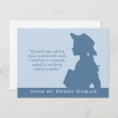Anne of Green Gables CC0949 Montgomery zitiert Postkarte (Vorne/Hinten)