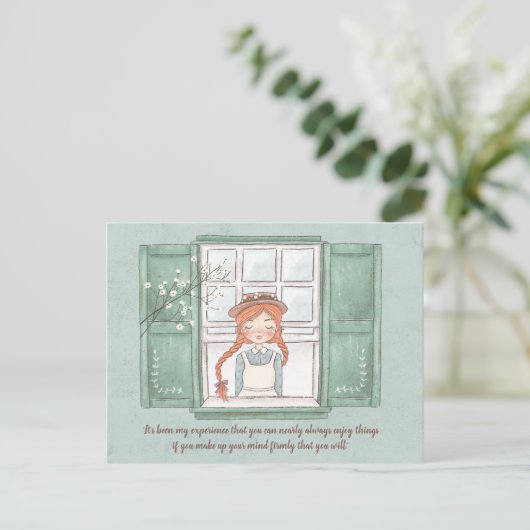 Anne of Green Gables Enjoy Things Postcard Postkarte (Stehend Vorderseite)