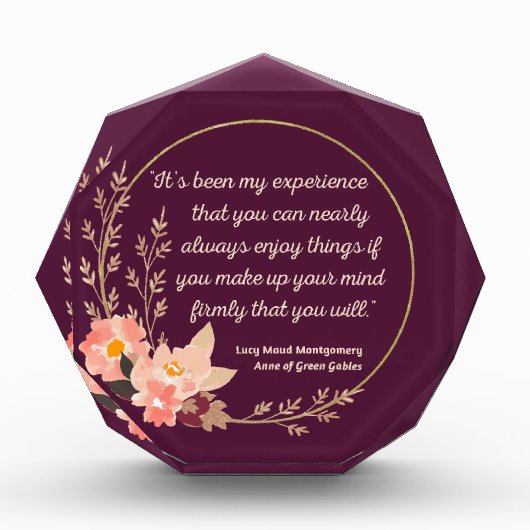 Anne of Green Gables Zitat I - Niedlicher Stil Fotoblock (Vorderseite)