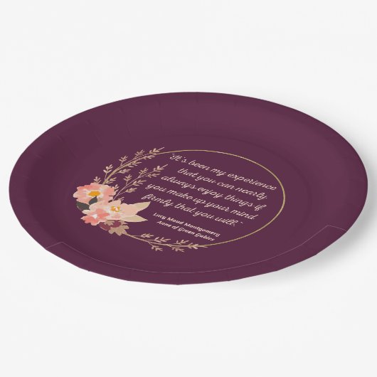 Anne of Green Gables Zitat I - Niedlicher Stil Pappteller (Schrägansicht)