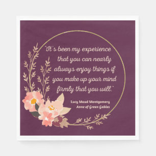 Anne of Green Gables Zitat I - Niedlicher Stil Serviette