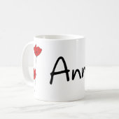 Anne Red Blume Kaffeetasse (Vorderseite Links)