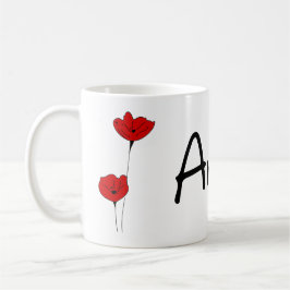 Anne Red Blume Kaffeetasse