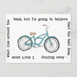 Anne Shirley- Bicycle- Inspiration Postkarte