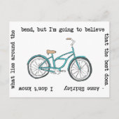 Anne Shirley- Bicycle- Inspiration Postkarte (Vorderseite)