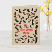 Anne Shoes Happy Birthday Card Karte (Gelbe Blume)