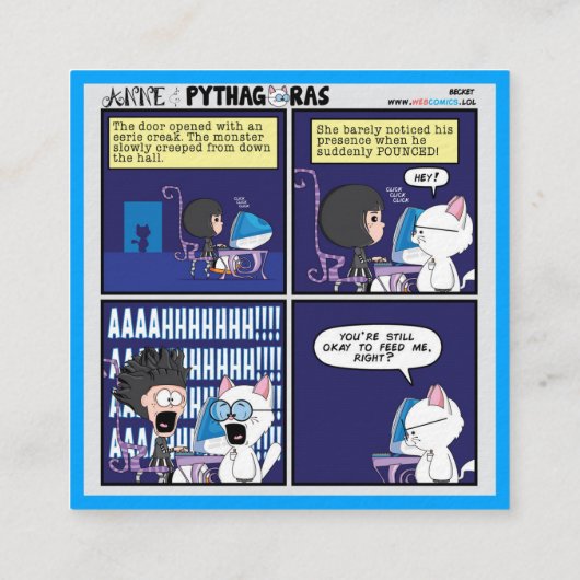 Anne- u. Pythagoras-Visitenkarten Quadratische Visitenkarte (Rückseite)