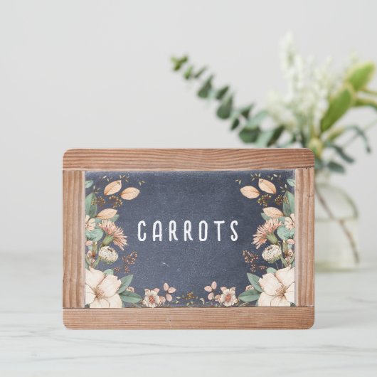 Anne von Green Gables Chalkboard Menu/Platzkarte Einladung (Stehend Vorderseite)