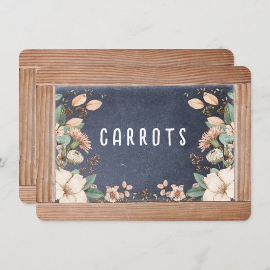 Anne von Green Gables Chalkboard Menu/Platzkarte Einladung (Vorne/Hinten)