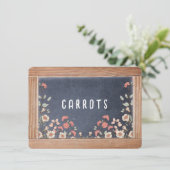 Anne von Green Gables Chalkboard Menu/Platzkarte Einladung (Stehend Vorderseite)