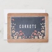 Anne von Green Gables Chalkboard Menu/Platzkarte Einladung (Vorderseite)