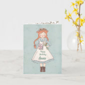 Anne von Green Gables | Geburtskarte Karte (Gelbe Blume)