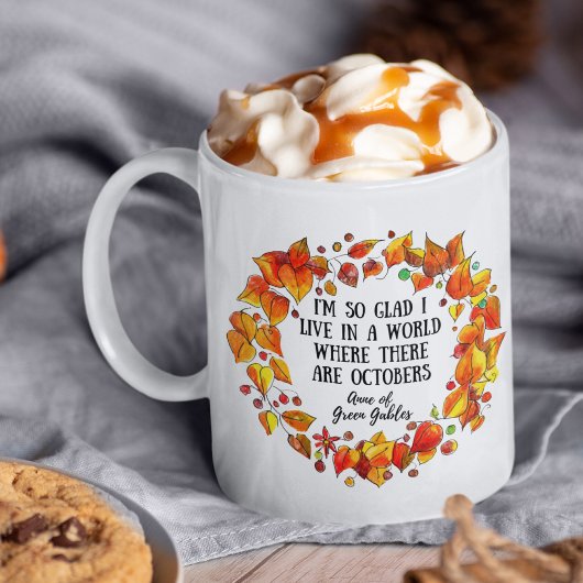 Anne von Green Gables Herbstoctobers Herbst Buchwü Kaffeetasse