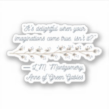 Anne von Green Gables Inspiriert Aufkleber