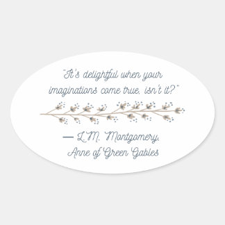 Anne von Green Gables Inspiriert Oval Sticker