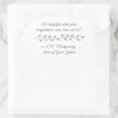 Anne von Green Gables Inspiriert Oval Sticker (Tasche)