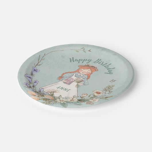 Anne von Green Gables Pappteller (Schrägansicht)