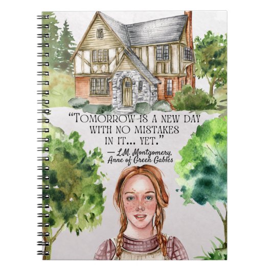Anne von Green Gables Quote Notebook Notizblock (Vorderseite)
