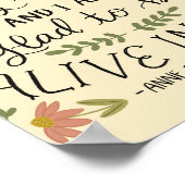 Anne von Green Gables Sehr geehrter Zitat aus der Poster (Ecke)