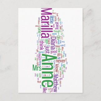 Anne von Green Gables Word Cloud Postkarte
