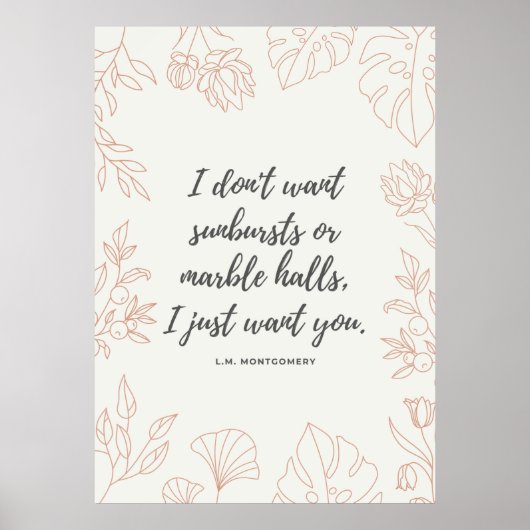 Anne von Green Gables Zitat Poster (Vorne)