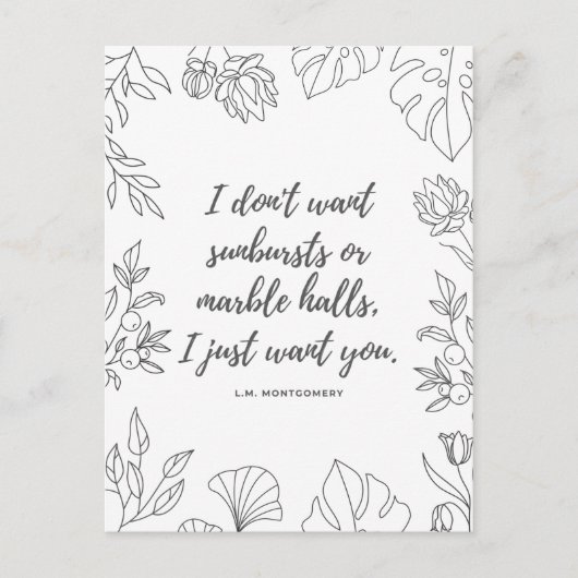 Anne von Green Gables Zitat Postkarte (Vorderseite)