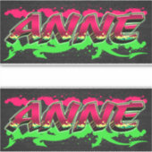 Anne Vorname Name Graffiti Aufkleber Sticker (Vorderseite)